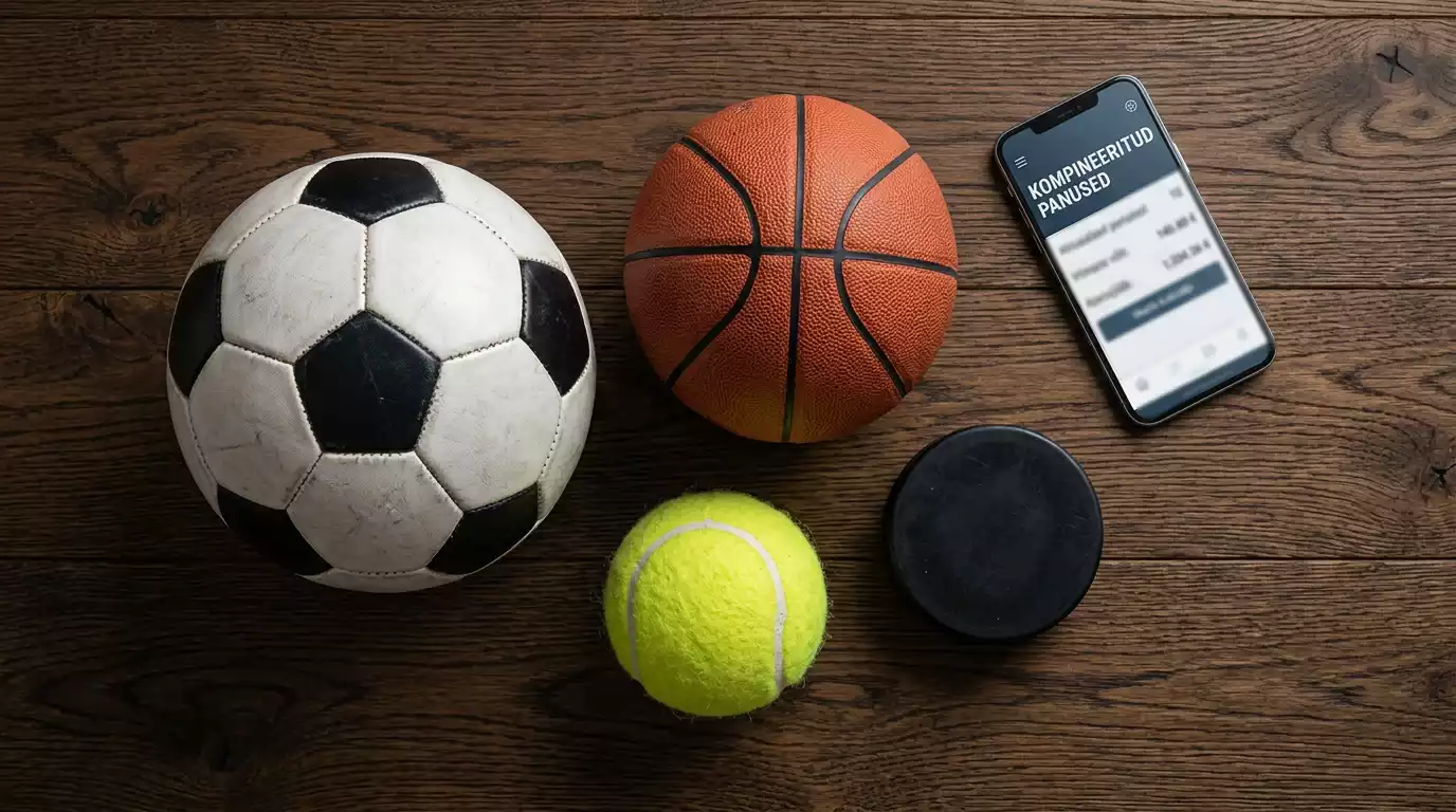 Mitu spordipalli koos - jalgpall korvpall ja tennisepall