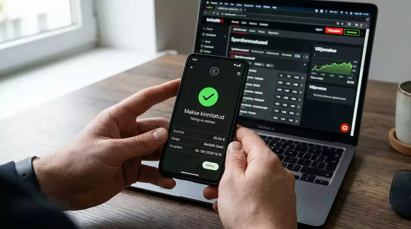 MiFinity väljamakse protsess kihlveokontorist e-rahakotti