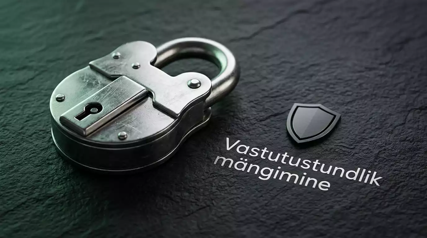 Tabalukk ja kilp digitaalse turvalisuse simbolina tumedal taustal